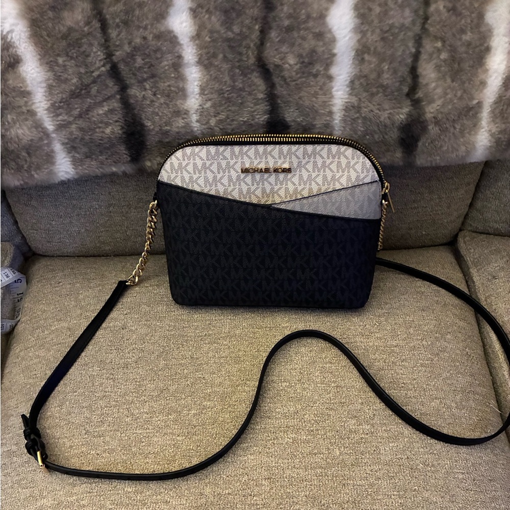 Michael Kors Two-Tone Navy with gray and white Crossbody Bag